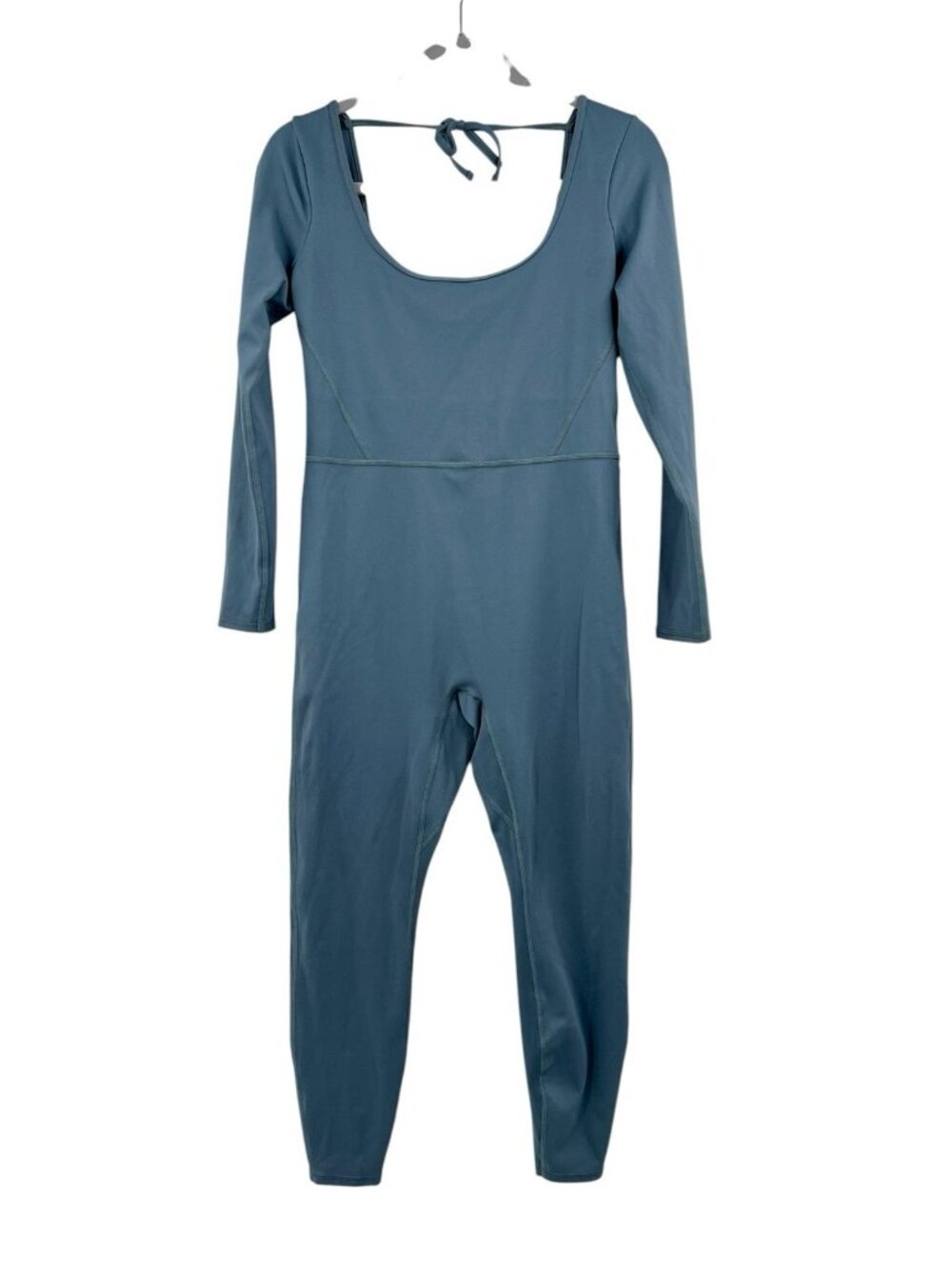 GILLY HICKS Women's Gray/Blue Recharge Open Back Workout Jumpsuit Large